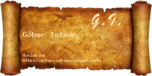 Góber István névjegykártya