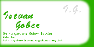 istvan gober business card