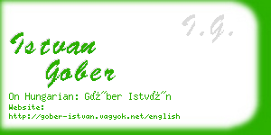 istvan gober business card